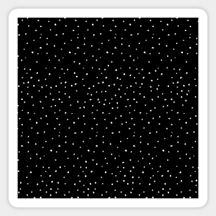 Minimalist White Dots Black Sky Pepper Spray Pattern Sticker